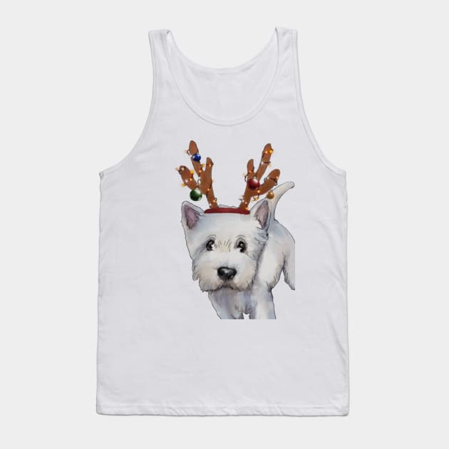 Christmas Westies Tank Top by ArtInPi